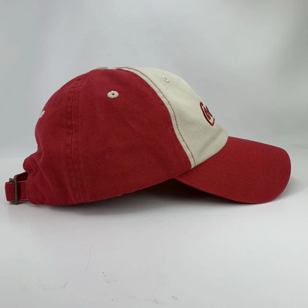 Coca Cola Hat Red Cream Adjustable OSFA Strapback Baseball Cap